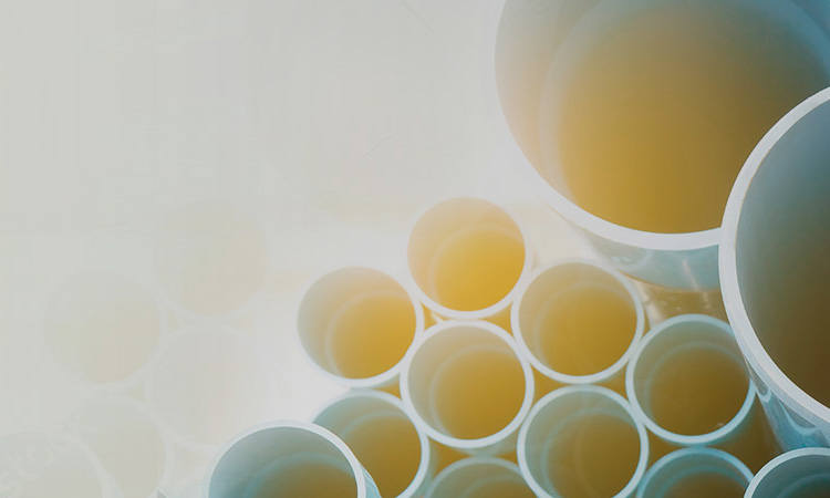 PVC pipes stacked together